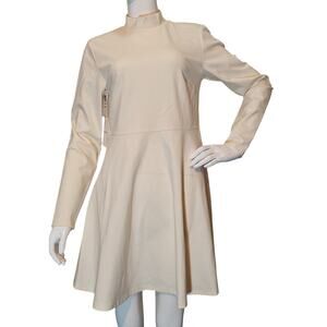 Sunday Best Freedance Mock Neck Mini Dress NWT L Vintage White Aritzia